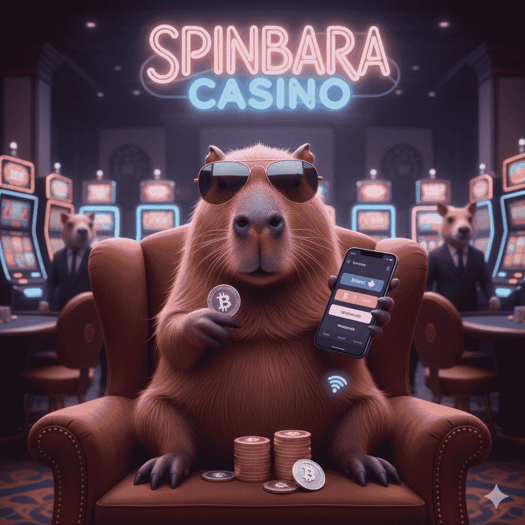 Fast and secure deposit and withdrawal methods for Canadians at Spinbara Casino Capybara in sunglasses using Interac and crypto for deposits and withdrawals at Spinbara Casino